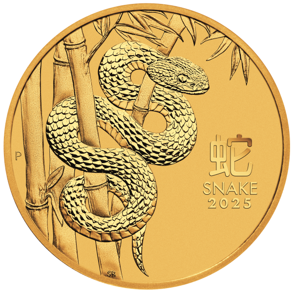 2025 1/4 OZ PERTH MINT GOLD SNAKE (LUNAR SERIES) - Obverse