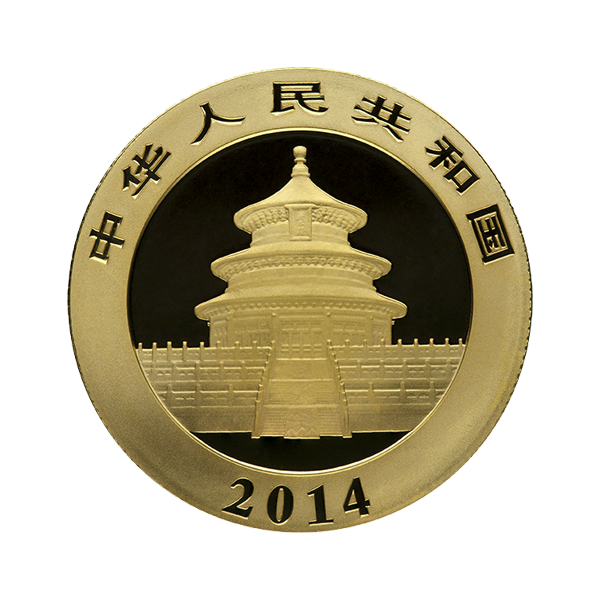1/2 OZ CHINESE GOLD PANDA - Obverse