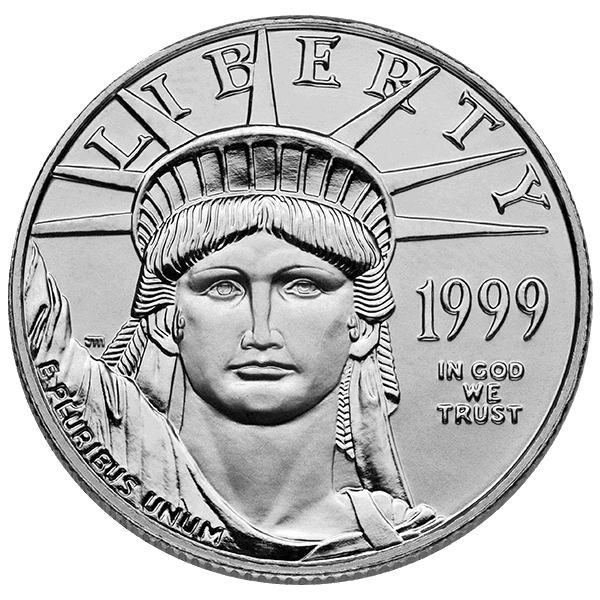 1/2 OZ AMERICAN PLATINUM EAGLE - Obverse