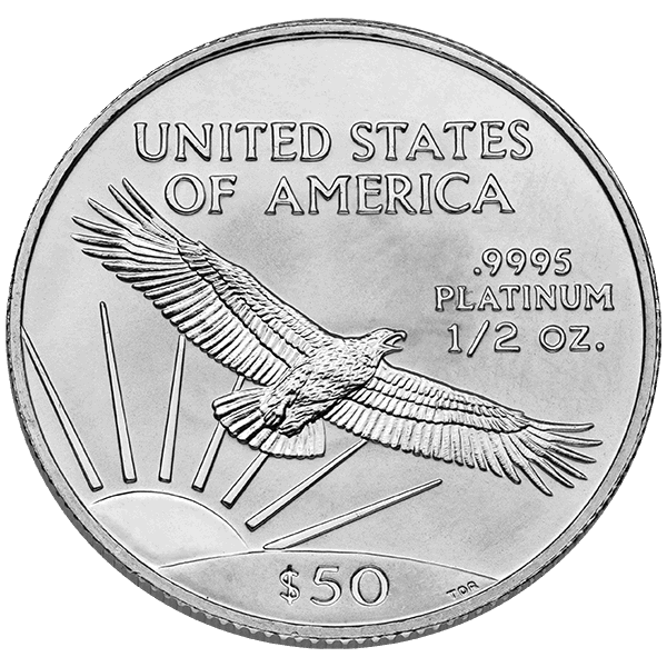 1/2 OZ AMERICAN PLATINUM EAGLE - Reverse