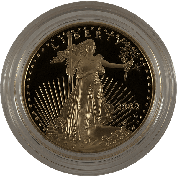 1/2 OZ AMERICAN GOLD EAGLE PROOF (CAPSULE ONLY) - Obverse