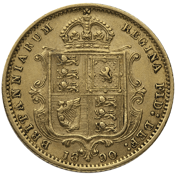 1/2 ENGLISH GOLD SOVEREIGN - Reverse
