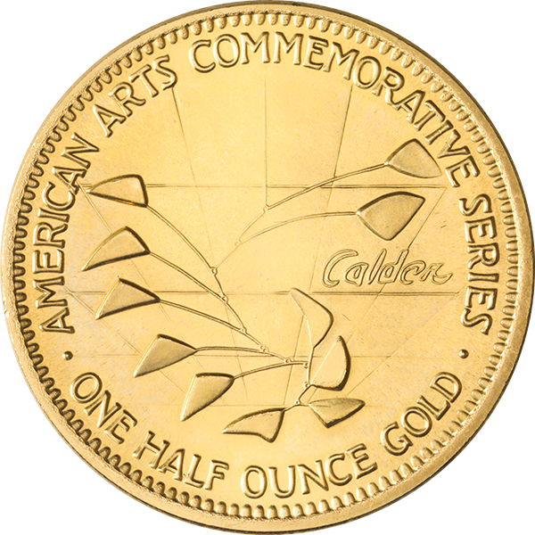 1/2 OZ US GOLD ART MEDALLION - Reverse
