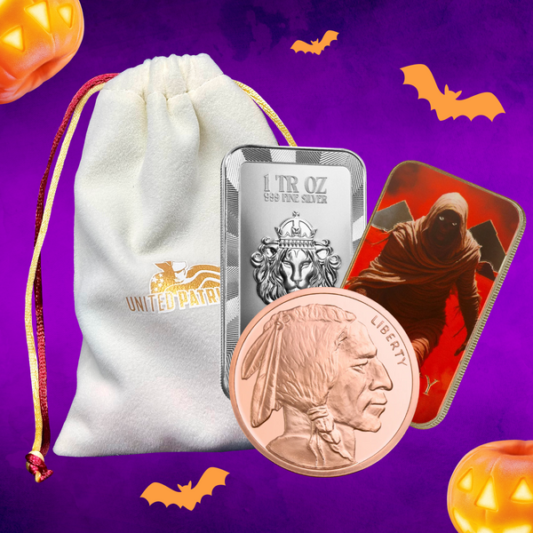 Halloween Silver Mummy & Copper Round Gift Combo