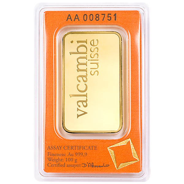 100 GRAM GOLD BAR VALCAMBI - Reverse
