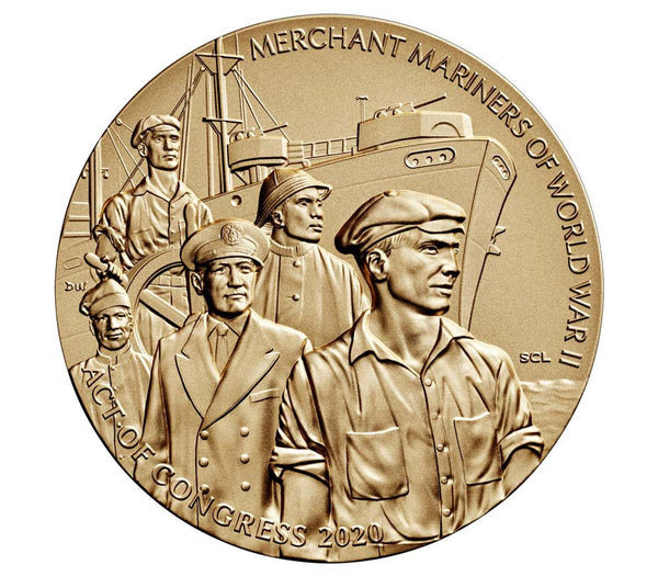 Merchant Mariners of World War II Medal 3 Inch