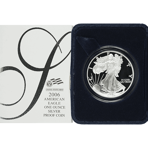 1 OZ AMERICAN SILVER EAGLE PROOF WITH ORIGINAL BOX AND PAPERS - Obverse