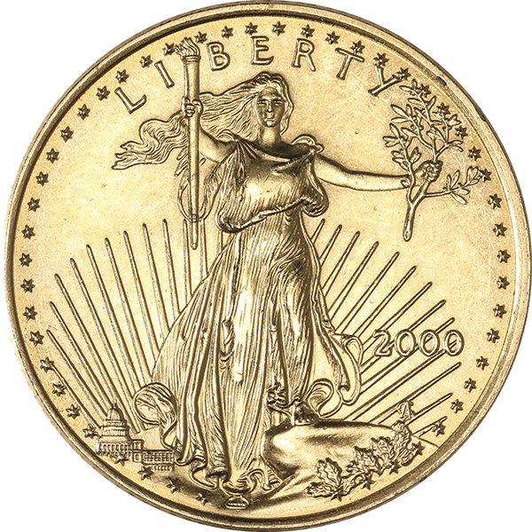 1/4 OZ AMERICAN GOLD EAGLE SCRUFFY - Obverse