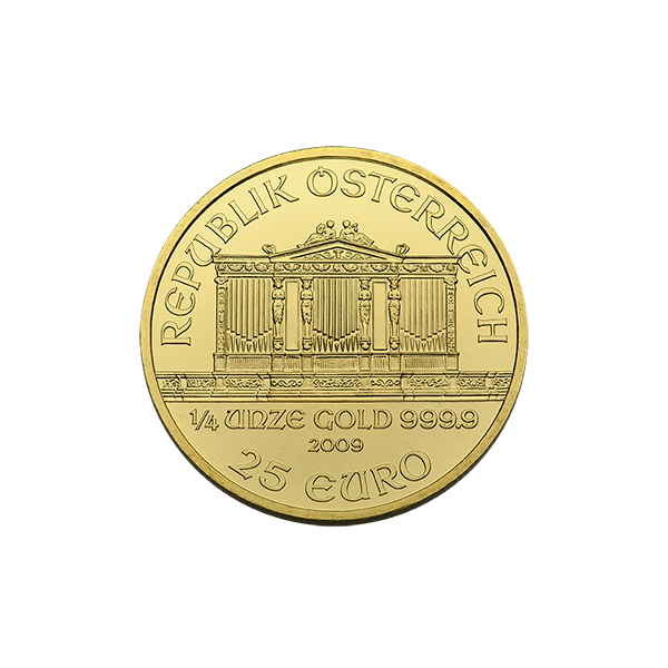 1/4 OZ AUSTRIAN GOLD PHILHARMONIC - Reverse