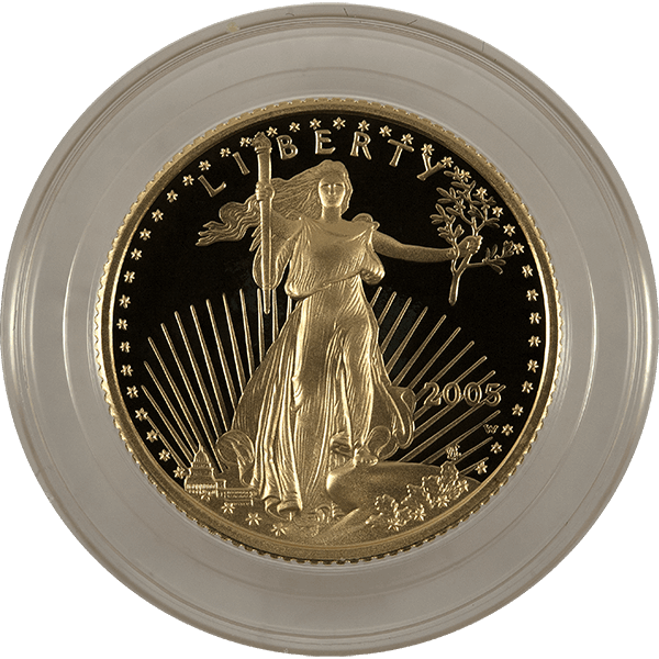 1/4 OZ AMERICAN GOLD EAGLE PROOF (CAPS OR SLABS) - Obverse