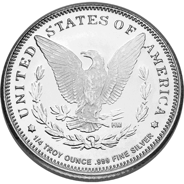 1/4 OZ SILVER ROUND MORGAN - Reverse