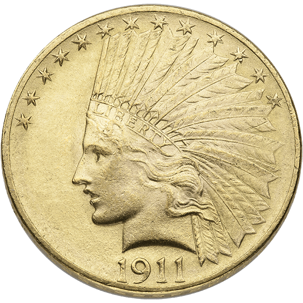 $10 U.S. GOLD INDIAN BU - Obverse