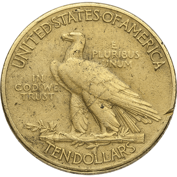 $10 U.S. GOLD INDIAN LP - Reverse