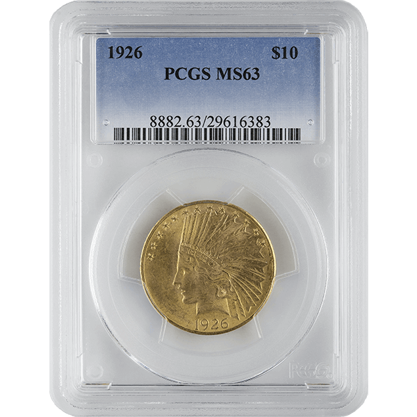 $10 U.S. GOLD INDIAN PCGS63 - Obverse