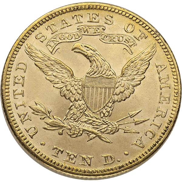 $10 U.S. GOLD LIBERTY BU - Reverse