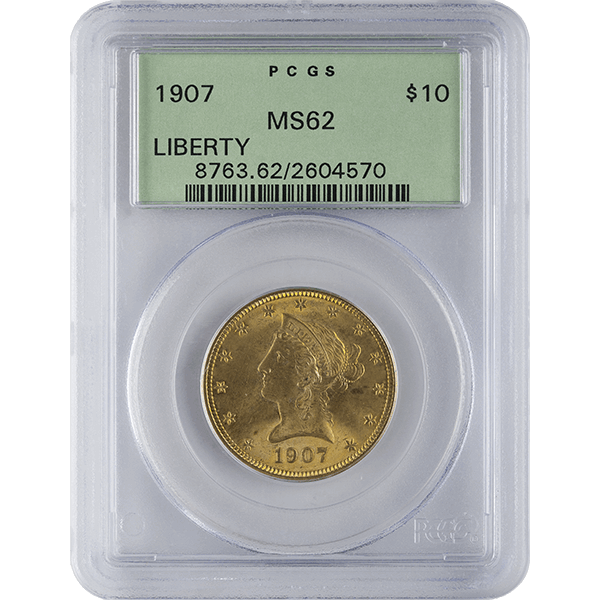 $10 U.S. GOLD LIBERTY PCGS62 - Obverse