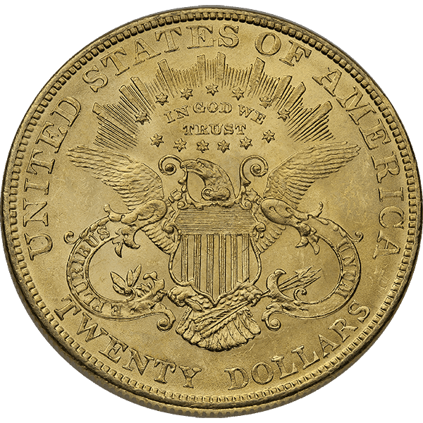$20 U.S. GOLD LIBERTY BU - Reverse