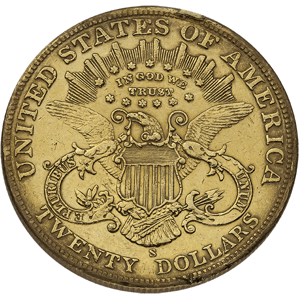 $20 U.S. GOLD LIBERTY LP, JEWELRY GRADE - Reverse
