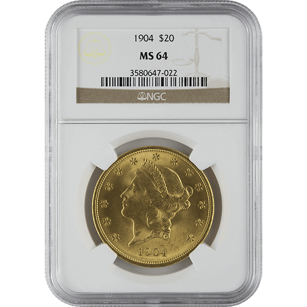 $20 U.S. GOLD LIBERTY NGC64 - Obverse