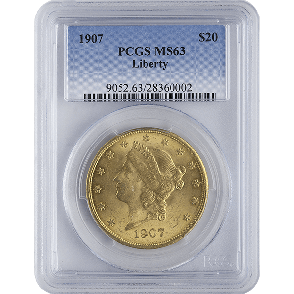 $20 U.S. GOLD LIBERTY PCGS63 - Obverse