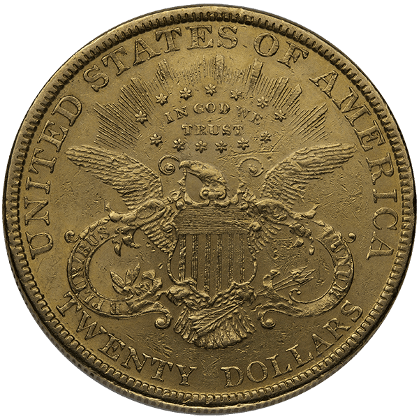 $20 U.S. GOLD LIBERTY XF - Reverse