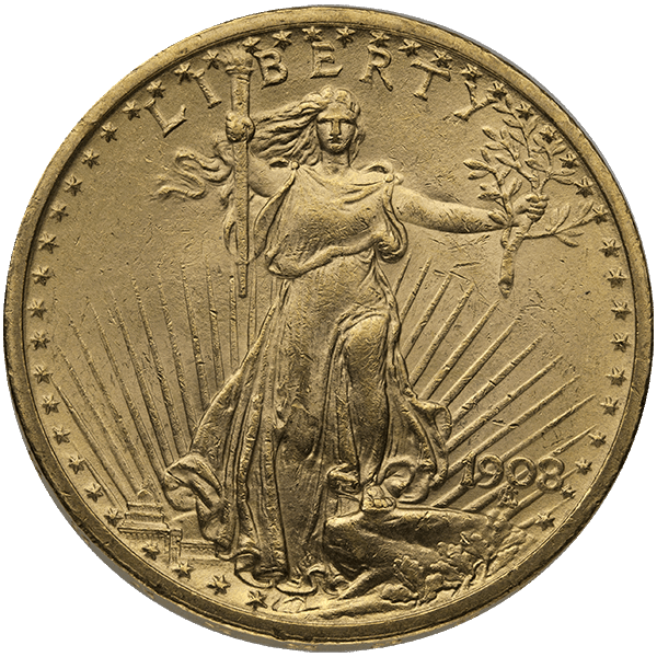 $20 U.S. GOLD SAINT BU - Obverse