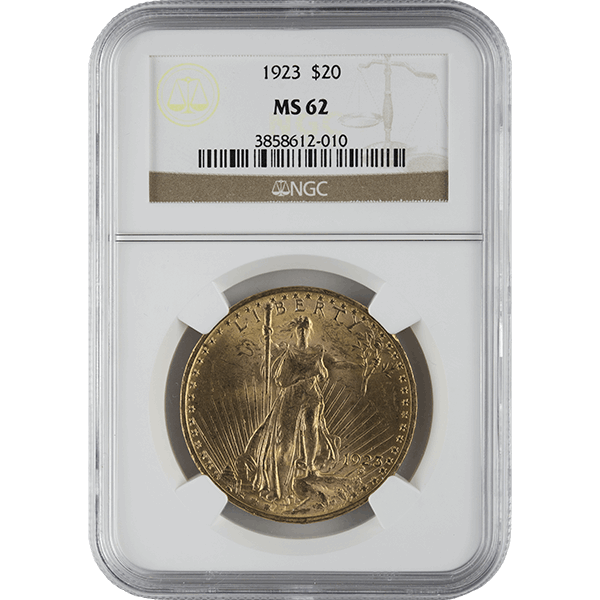 $20 U.S. GOLD SAINT NGC62 - Obverse
