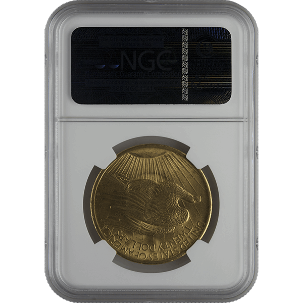 $20 U.S. GOLD SAINT NGC63 NO MOTTO - Reverse