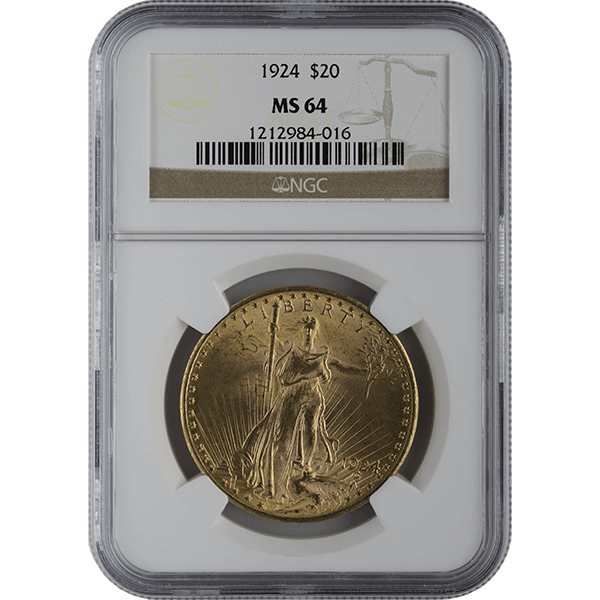 $20 U.S. GOLD SAINT NGC64 - Obverse