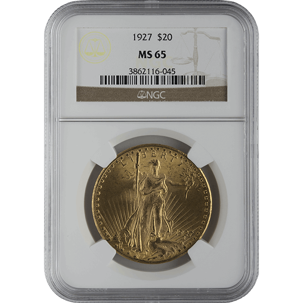 $20 U.S. GOLD SAINT NGC65 - Obverse