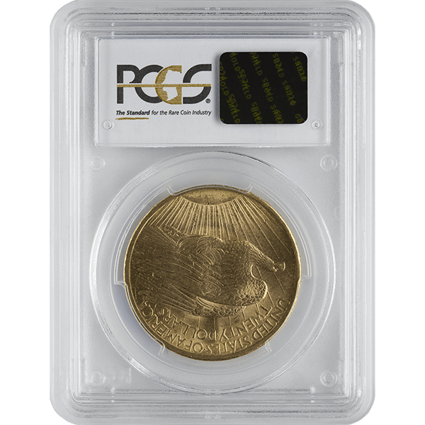 $20 U.S. GOLD SAINT PCGS63 NO MOTTO - Reverse