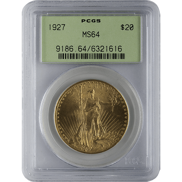 $20 U.S. GOLD SAINT PCGS64 - Obverse