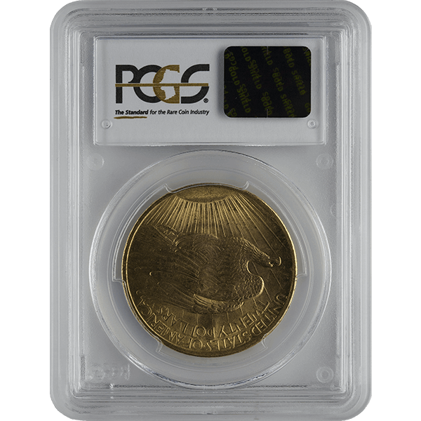 $20 U.S. GOLD SAINT PCGS65 NO MOTTO - Reverse