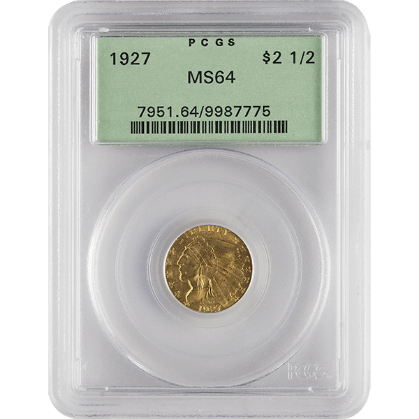$2.5 U.S. GOLD INDIAN PCGS64 - Obverse
