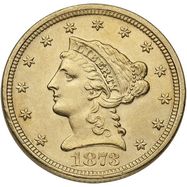 $2.5 U.S. GOLD LIBERTY BU - Obverse