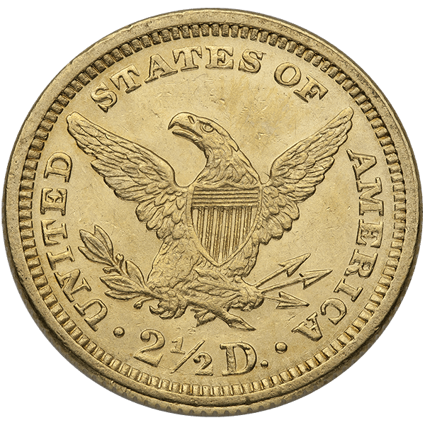 $2.5 U.S. GOLD LIBERTY BU - Reverse