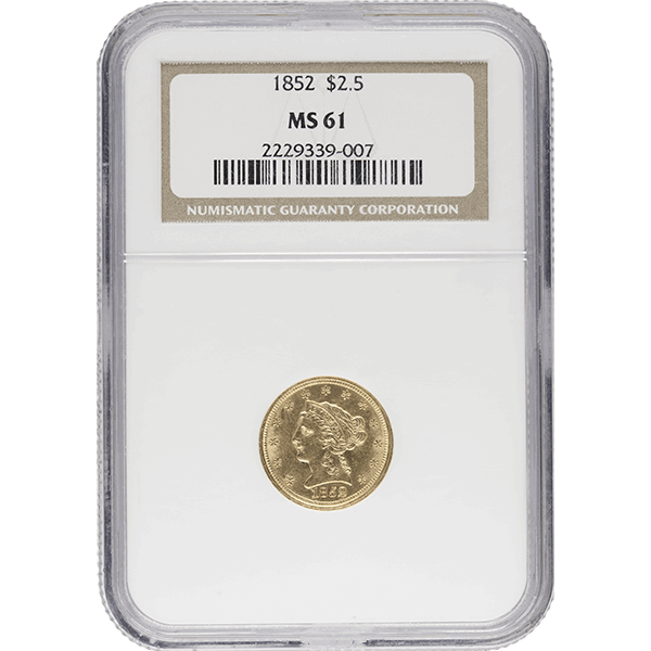 $2.5 U.S. GOLD LIBERTY NGC61 - Obverse