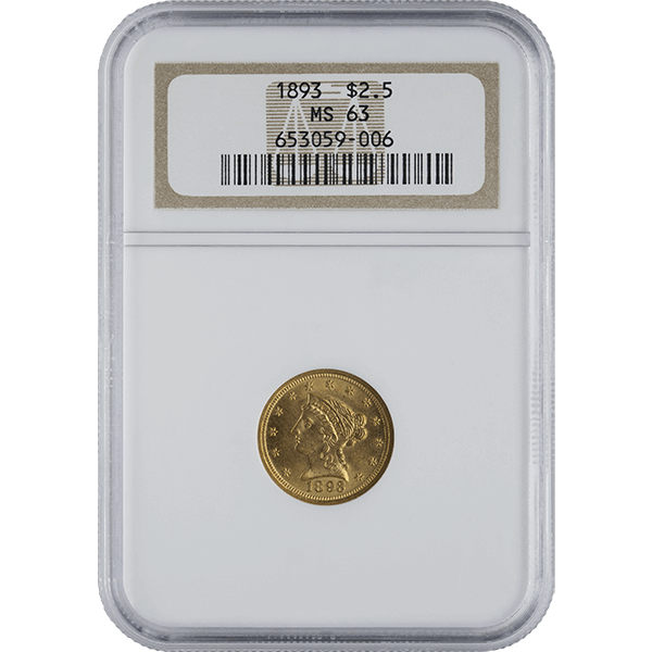 $2.5 U.S. GOLD LIBERTY NGC63 - Obverse