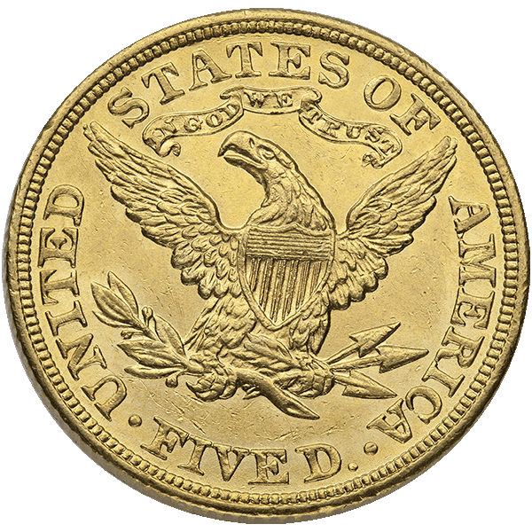 $5 U.S. GOLD LIBERTY BU - Reverse
