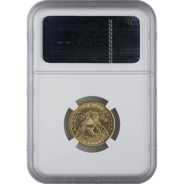 $5 U.S. GOLD LIBERTY NGC MS61 - Reverse