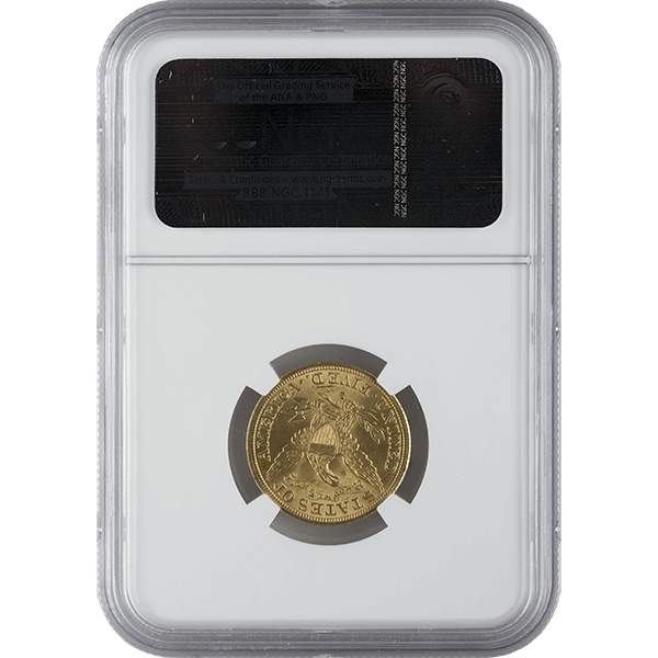 $5 U.S. GOLD LIBERTY NGC MS64 - Reverse