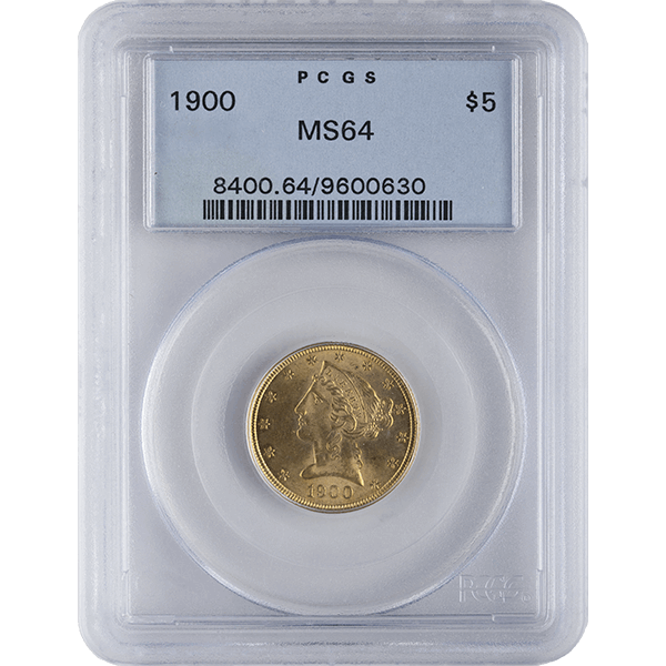 $5 U.S. GOLD LIBERTY PCGS64 - Obverse