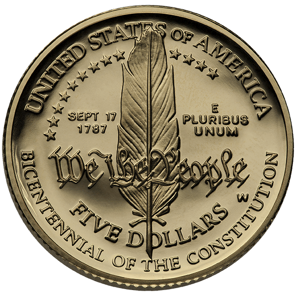 $5 MODERN GOLD COMMEMORATIVE MISC DESIGN - Obverse