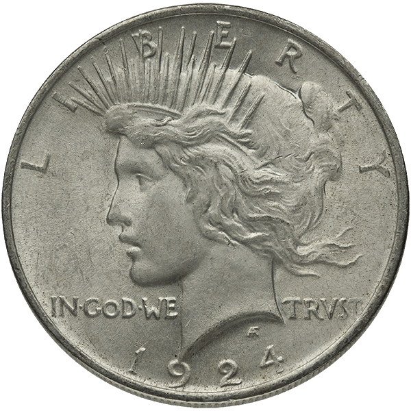AMERICAN SILVER PEACE DOLLAR AU - Obverse