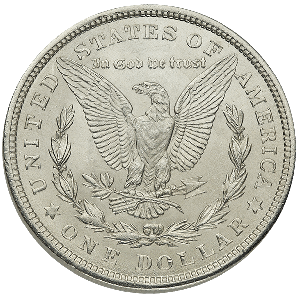 1921 AMERICAN SILVER MORGAN DOLLAR BU - Reverse
