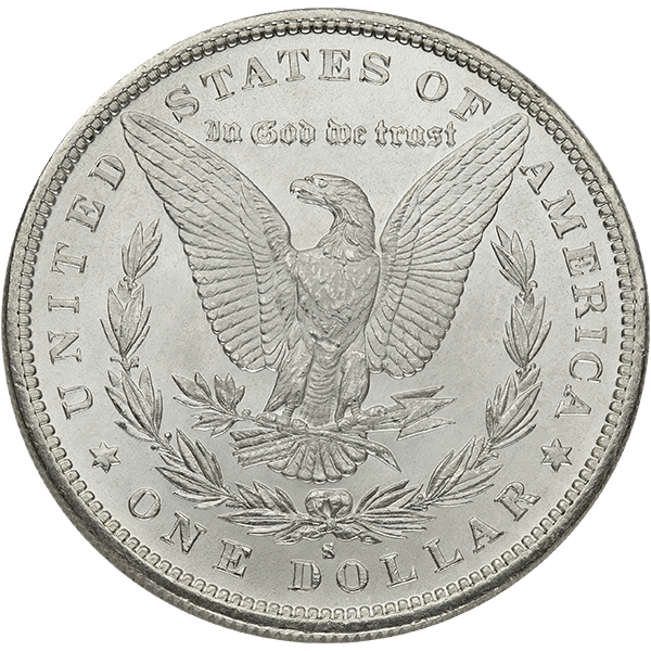 AMERICAN SILVER MORGAN DOLLAR BU - Reverse