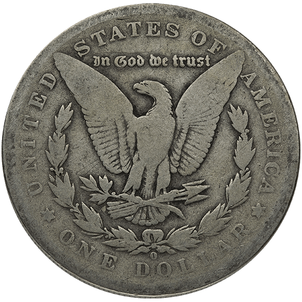 AMERICAN SILVER MORGAN DOLLAR GOOD - Reverse