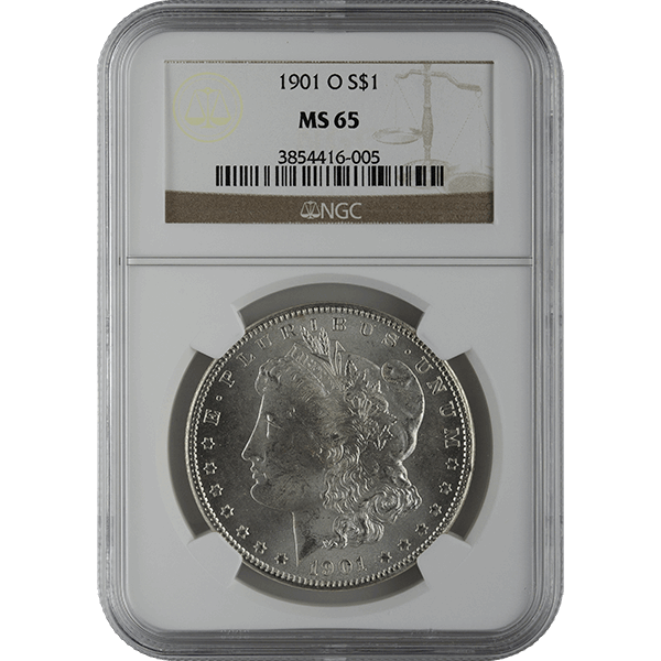 1878-1921 AMERICAN SILVER MORGAN DOLLAR NGC65 - Obverse