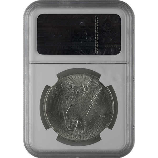 1921-1935 AMERICAN SILVER PEACE DOLLAR NGC62 - Reverse