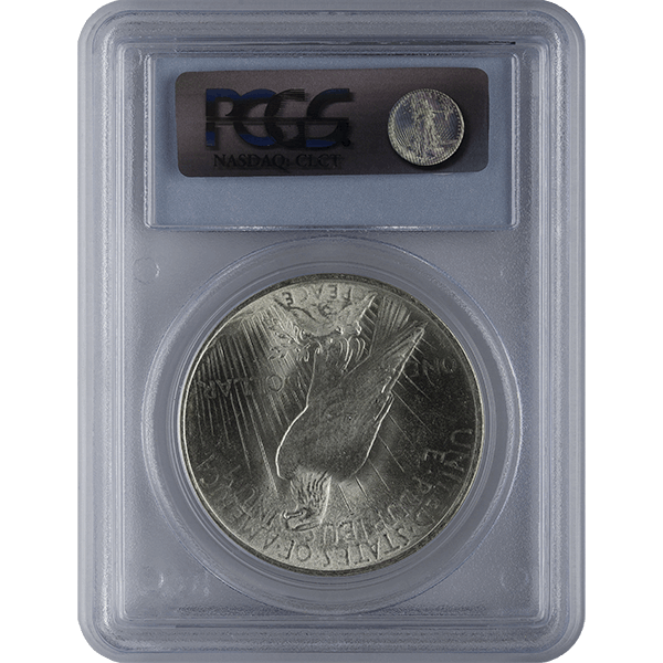 1921-1935 AMERICAN SILVER PEACE DOLLAR PCGS62 - Reverse